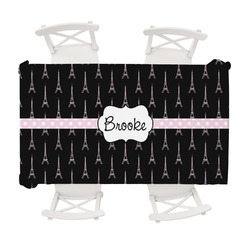 Black Eiffel Tower Tablecloth - 58"x102" (Personalized)