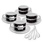 Black Eiffel Tower Tea Cup - Set of 4 (Personalized)