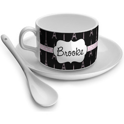 Black Eiffel Tower Tea Cup (Personalized)