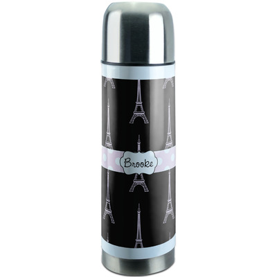 Black Eiffel Tower Stainless Steel Thermos (Personalized)
