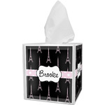 Black Eiffel Tower Tissue Box Cover (Personalized)