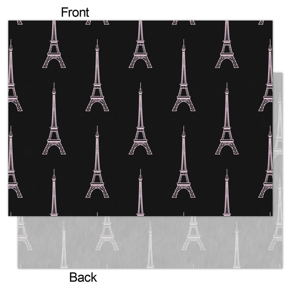 Black Eiffel Tower Tissue Paper - Heavyweight - Large - Front & Back