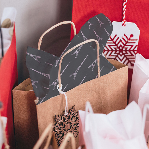 Black Eiffel Tower Tissue Paper - In Gift Bag