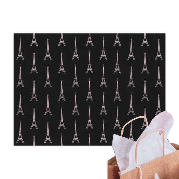 Black Eiffel Tower Tissue Paper Sheets - Main