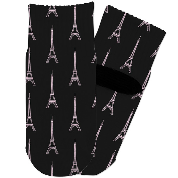 Custom Black Eiffel Tower Toddler Ankle Socks