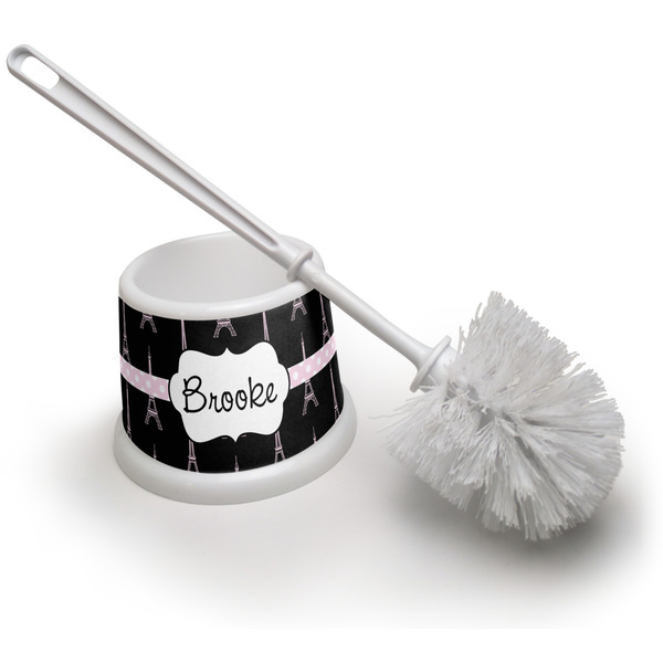 Custom Black Eiffel Tower Toilet Brush (Personalized)