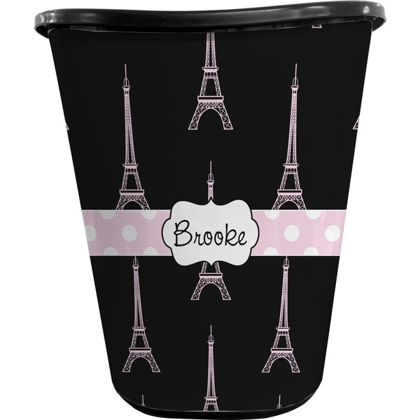 Black Eiffel Tower Waste Basket (Black)