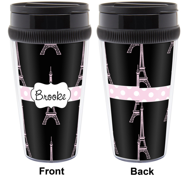 Black Eiffel Tower Travel Mug Approval (Personalized)