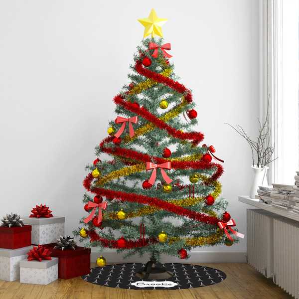 Black Eiffel Tower Tree Skirt - In context