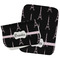 Black Eiffel Tower Burp Cloths - Fleece - Set of 2 w/ Name or Text