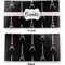 Black Eiffel Tower Vinyl Check Book Cover - Front and Back