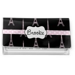 Black Eiffel Tower Vinyl Checkbook Cover (Personalized)
