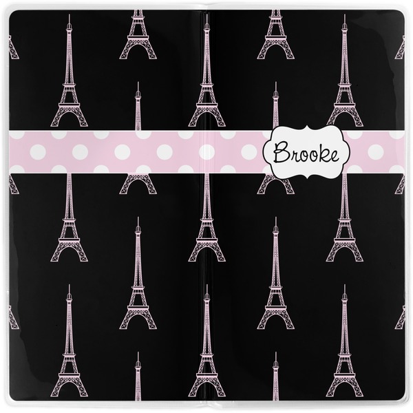 Black Eiffel Tower Vinyl Document Wallet - Apvl