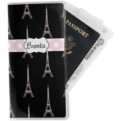 Black Eiffel Tower Travel Document Holder