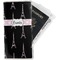 Black Eiffel Tower Vinyl Document Wallet - Main