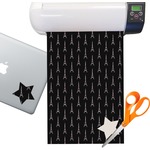 Black Eiffel Tower Sticker Vinyl Sheet (Permanent)