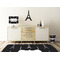 Black Eiffel Tower Wall Graphic Decal Wooden Desk