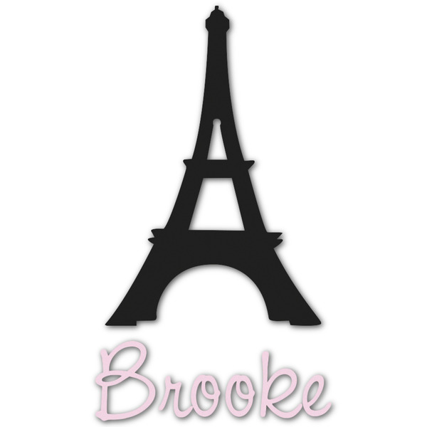 Custom Black Eiffel Tower Graphic Decal - Large (Personalized)