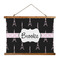 Black Eiffel Tower Wall Hanging Tapestry - Landscape - MAIN