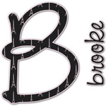 Black Eiffel Tower Name & Initial Decal - Custom Sized (Personalized)