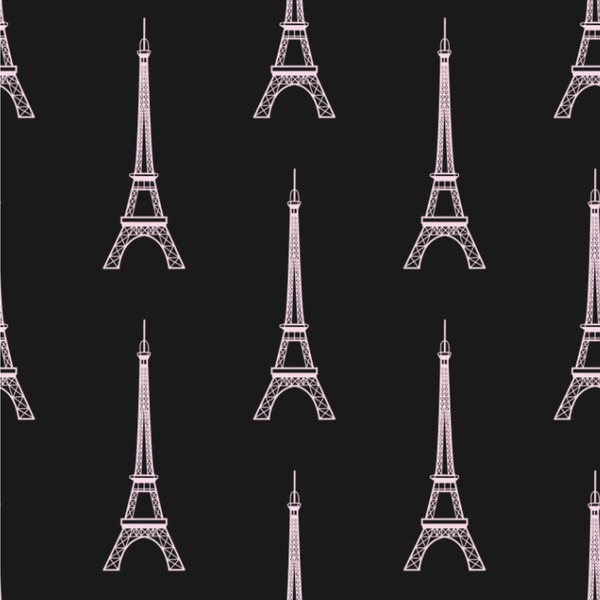 Custom Black Eiffel Tower Wallpaper & Surface Covering (Water Activated 24"x 24" Sample)