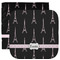 Black Eiffel Tower Facecloth / Wash Cloth (Personalized)