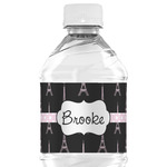 Black Eiffel Tower Water Bottle Labels - Custom Sized (Personalized)