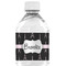 Black Eiffel Tower Water Bottle Label - Single Front