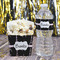 Black Eiffel Tower Water Bottle Label - w/ Favor Box