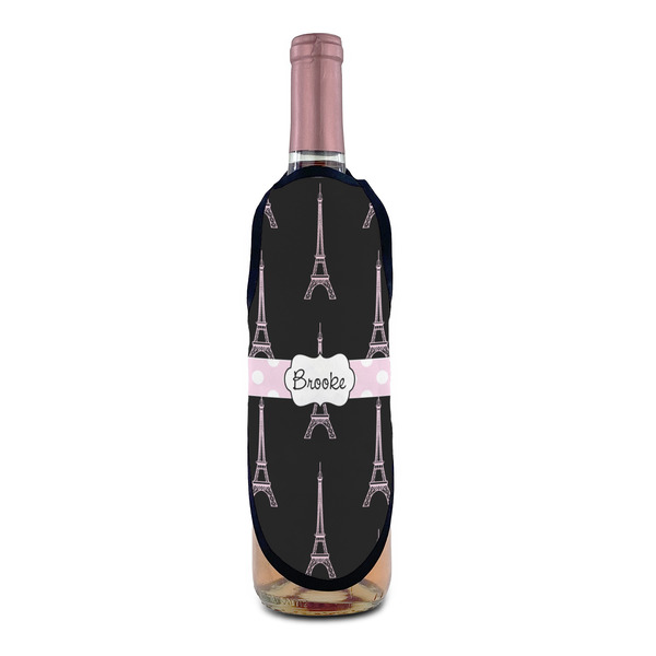Black Eiffel Tower Wine Bottle Apron - IN CONTEXT