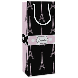 Black Eiffel Tower Wine Gift Bags (Personalized)