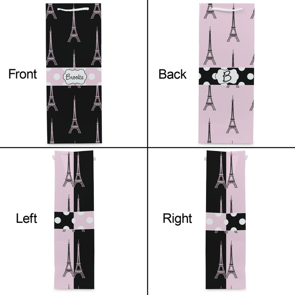 Black Eiffel Tower Wine Gift Bag - Matte - Approval