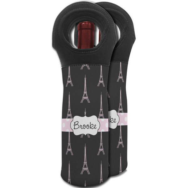 Black Eiffel Tower Wine Tote Bag - MAIN