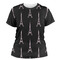 Black Eiffel Tower Women's Crew T-Shirt - Small