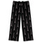 Black Eiffel Tower Womens Pajama Pants - M