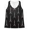 Black Eiffel Tower Womens Racerback Tank Top - 2X Large