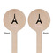 Black Eiffel Tower Wooden 6" Stir Stick - Round - Double Sided - Front & Back