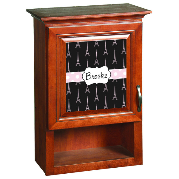Black Eiffel Tower Wooden Cabinet Decal (Medium)