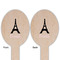 Black Eiffel Tower Wooden Food Pick - Oval - Double Sided - Front & Back