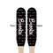 Black Eiffel Tower Wooden Food Pick - Paddle - Double Sided - Front & Back