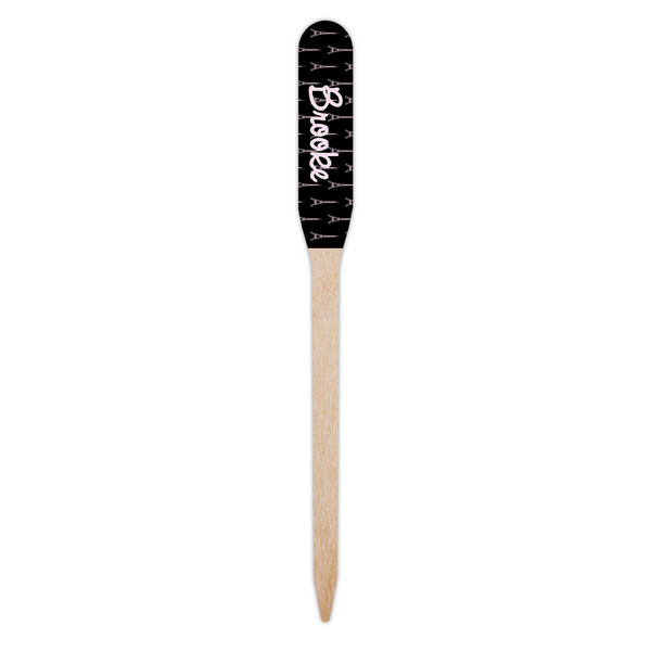 Black Eiffel Tower Wooden Food Pick - Paddle - Single Pick