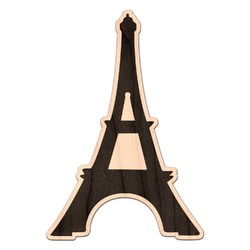 Black Eiffel Tower Genuine Maple or Cherry Wood Sticker