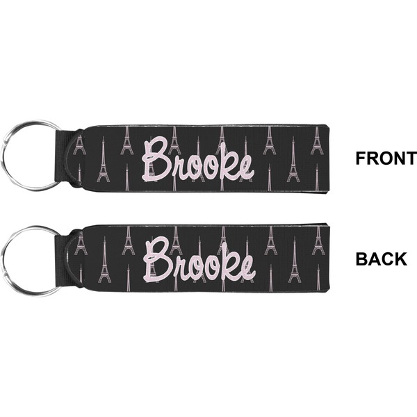 Black Eiffel Tower Wristlet (Front + Back)
