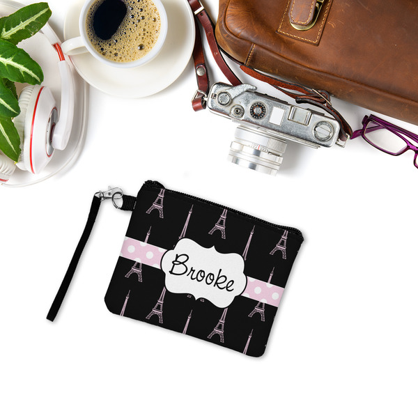 Black Eiffel Tower Wristlet ID Cases - LIFESTYLE
