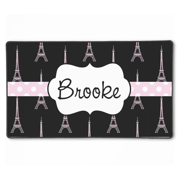 Custom Black Eiffel Tower XXL Gaming Mouse Pad - 24" x 14" (Personalized)