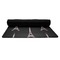 Black Eiffel Tower Yoga Mat Rolled up Black Rubber Backing
