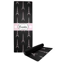 Black Eiffel Tower Yoga Mat (Personalized)