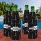 Black Eiffel Tower Zipper Bottle Cooler - Set of 4 - LIFESTYLE