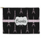 Black Eiffel Tower Zipper Pouch - Large - 12.5"x8.5" (Personalized)