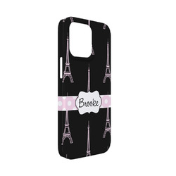 Black Eiffel Tower iPhone Case - Plastic - iPhone 13 Mini (Personalized)